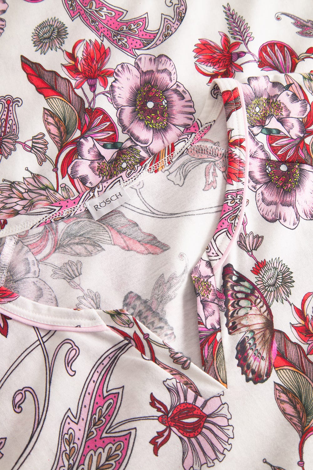 Detailbild Nachthemd mit Schmetterlingsdruck