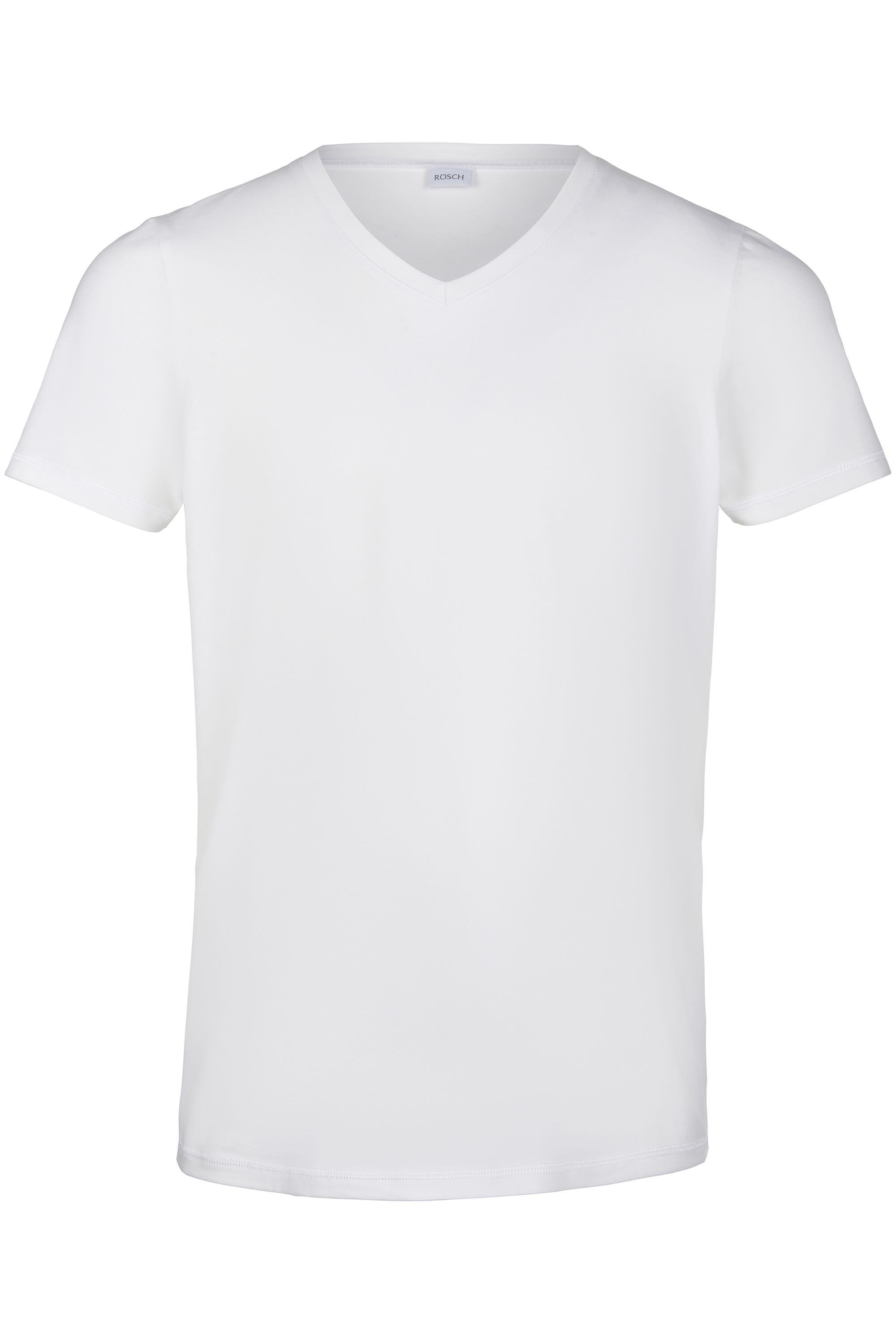 Herren Basic T-Shirt mit V-Ausschnitt Weiß