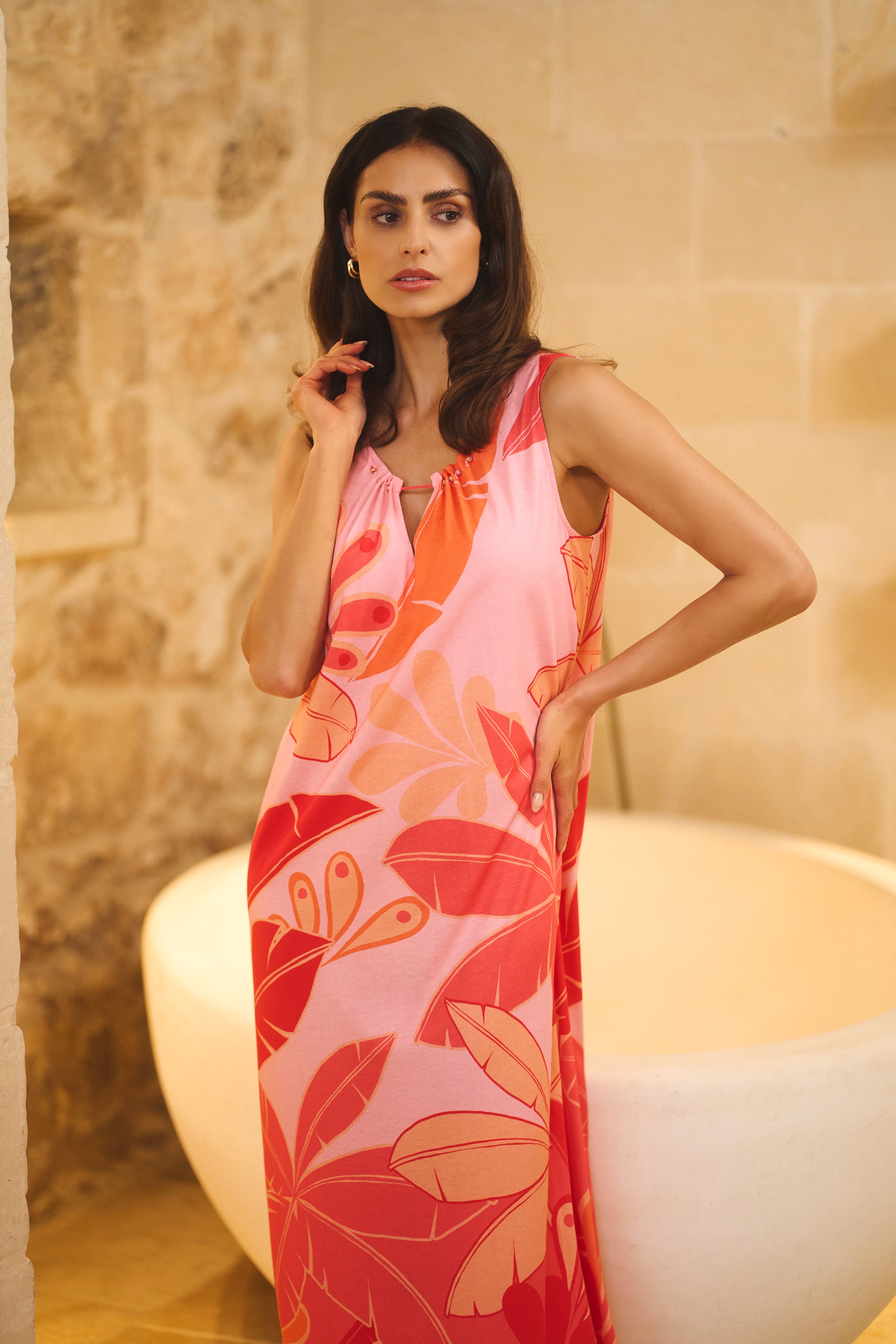 Imagebild Nachtkleid im Blumenprint
