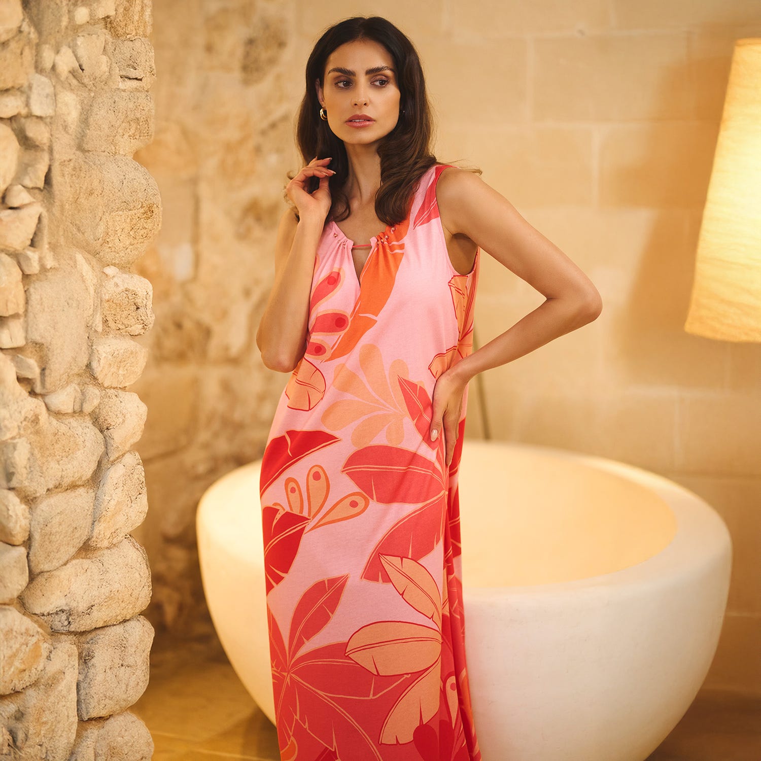 Imagebild Nachtkleid im Blumenprint
