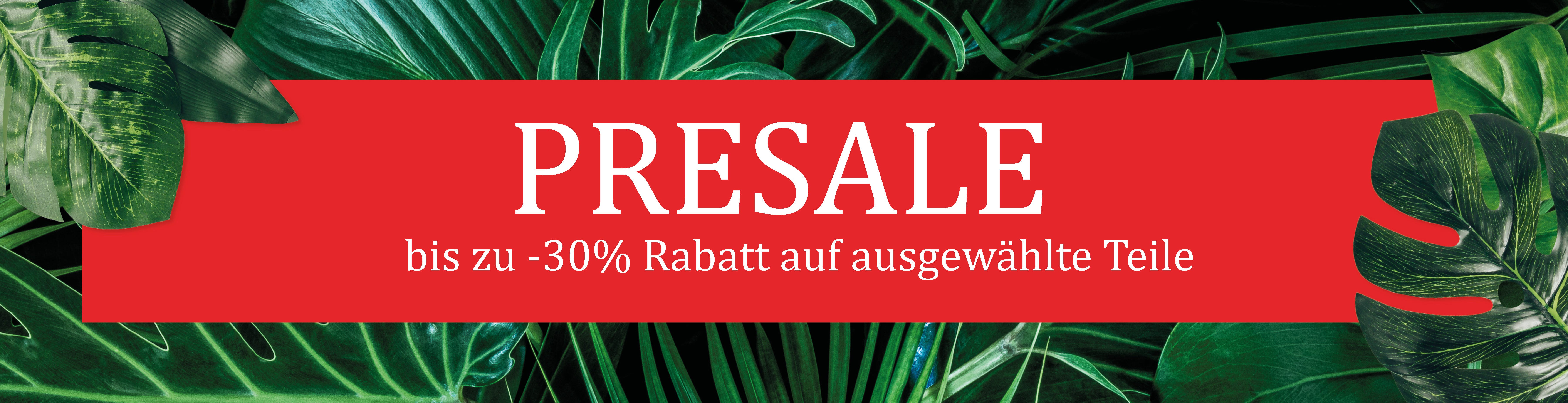 Presale Rösch - bis zu 30% Rabatt auf ausgewählte Teile