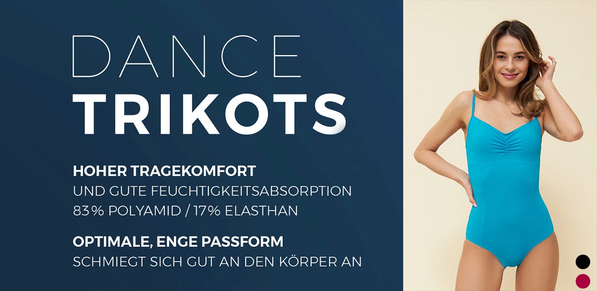Tanztrikots von Rösch mit guter Passform und feuchtigkeitsabsorbierendem Material