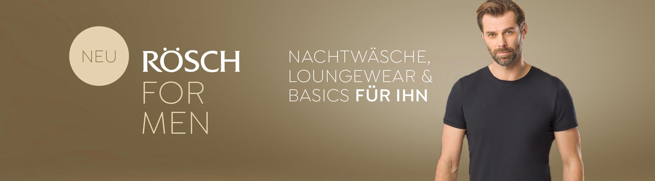 Neu: Rösch for men: Nachtwäsche, Loungewear & Basics für Ihn